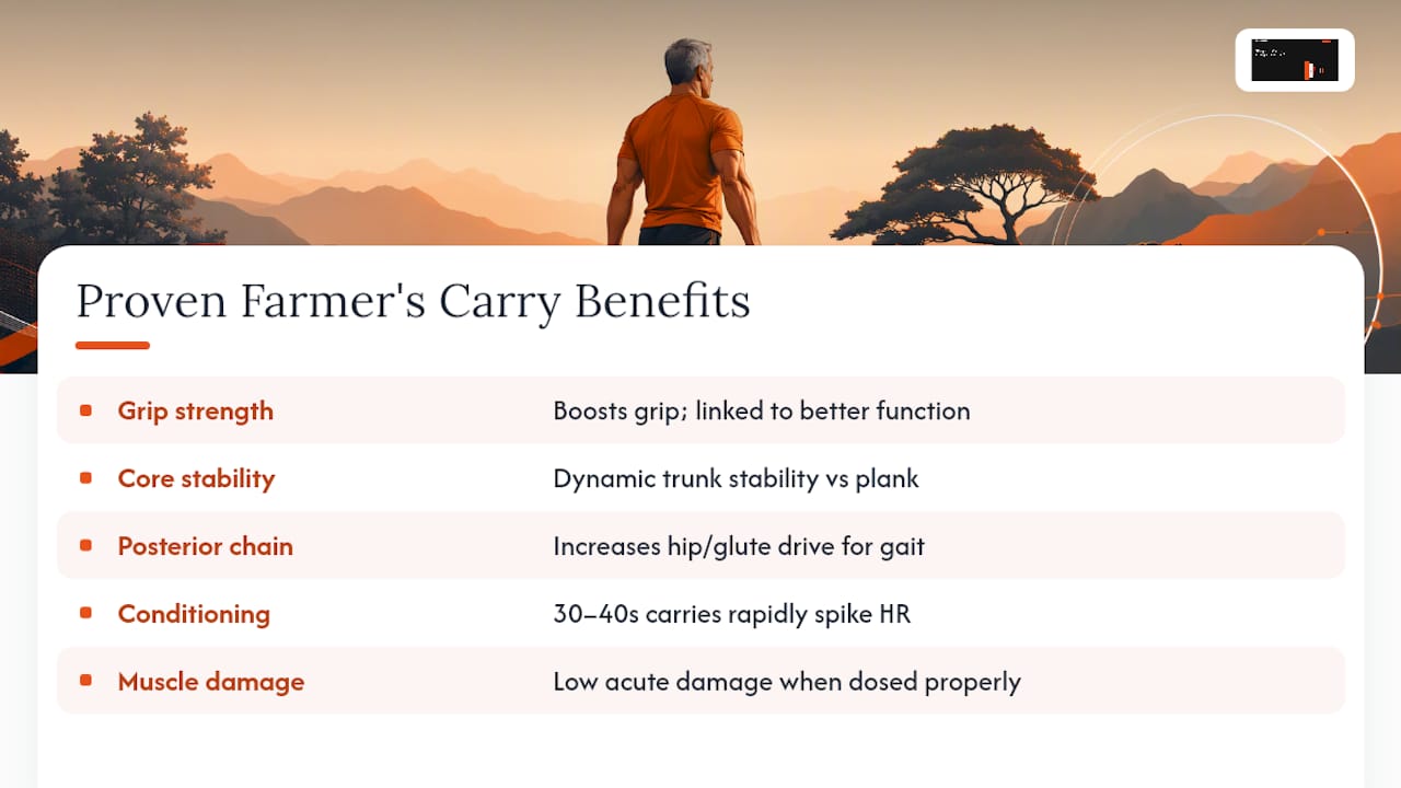 What Are the Proven Benefits of Farmer's Carry Training? — overview diagram